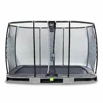 Brico Exit in-ground trampoline Elegant Premium met veiligheidsnet Deluxe 244x427cm grijs aanbieding