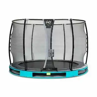 Brico Exit in-ground trampoline Elegant Premium met veiligheidsnet Deluxe ø305cm blauw aanbieding