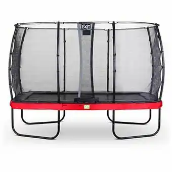 Brico Exit trampoline Elegant + veiligheidsnet Economy 244x427cm rood aanbieding