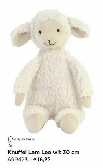 Knuffel lam leo wit