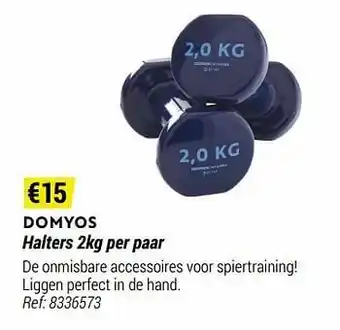 Decathlon Halters 2kg per paar aanbieding
