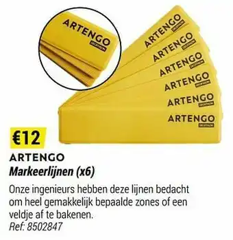 Decathlon Artengo markeerlijnen aanbieding