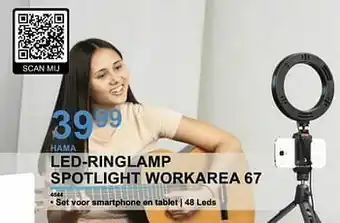 AUVA Hama led-ringlamp spotlight workarea 67 aanbieding