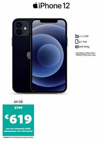 Base Apple iphone 12 64 gb aanbieding