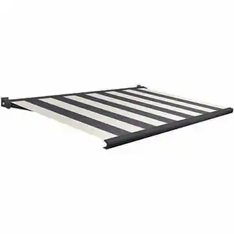 Brico Domasol zonnetent elektrisch ’Factor 20-A’ blauw/wit brede strepen 550 x 250 cm aanbieding