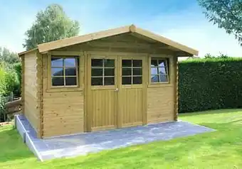 Brico Solid tuinhuis Dole geïmpregneerd hout 388x298cm aanbieding