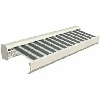 Brico Domasol zonnetent elektrisch ’Factor 30-A’ groen/wit smalle strepen 550 x 300 cm aanbieding