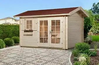 Brico Weka tuinhuis 163 GR4 300x380cm aanbieding