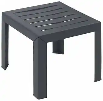 Grosfillex lage tuintafel Miami PVC 40x40cm antraciet