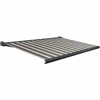 Brico Domasol zonnetent elektrisch ’Factor 20-A’ zwart/wit smalle strepen 400 x 300 cm aanbieding