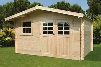 Brico Solid tuinhuis Salzburg hout 388x298cm aanbieding