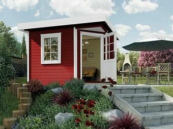 Brico Weka tuinhuis 213+ GR1 rood 238x238cm aanbieding