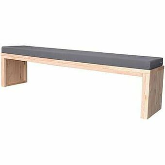 Brico Wood4You loungebank ’Zaandam’ bouwpakket douglashout met kussen 200 x 40 cm aanbieding