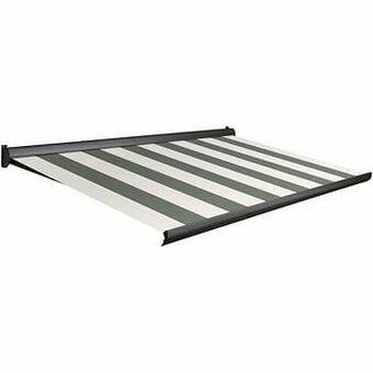 Brico Domasol zonnetent manueel ’Factor 10-A’ groen/wit brede strepen 300 x 250 cm aanbieding