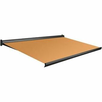 Brico Domasol zonnetent manueel ’Factor 10-A’ oranje 500 x 250 cm aanbieding