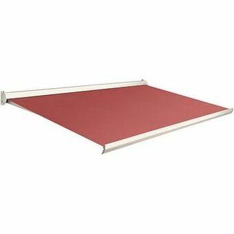 Brico Domasol zonnetent elektrisch ’Factor 10-C’ rood 350 x 300 cm aanbieding