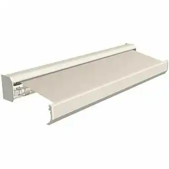 Brico Domasol zonnetent elektrisch ’Factor 30-A’ bruin/wit smalle strepen 600 x 300 cm aanbieding