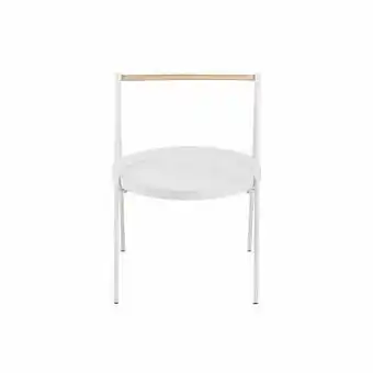Leen Bakker Bijzettafel Kalmar rond - wit - 40x40x58,4 cm - Leen Bakker aanbieding