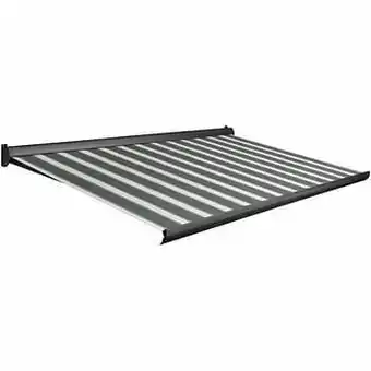 Brico Domasol zonnetent elektrisch ’Factor 10-A’ groen/wit smalle strepen 450 x 300 cm aanbieding