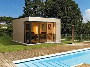 Brico Weka tuinhuis 412 GR1 300x380cm aanbieding