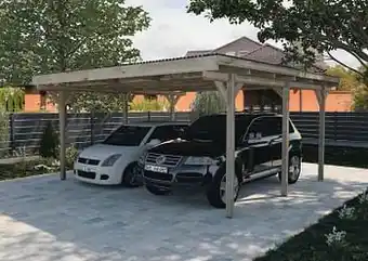 Brico Weka dubbele carport 616 500x500cm aanbieding
