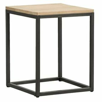 Leen Bakker Bijzettafel Vancouver - grijs eikenkleur - 50x40x40 cm - Leen Bakker aanbieding