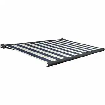 Brico Domasol zonnetent elektrisch ’Factor 20-A’ blauw/witte strepen 400 x 300 cm aanbieding