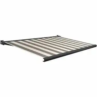 Brico Domasol zonnetent elektrisch met afstandsbediening ’Factor 20-A’ zwart/witte strepen 450 x 250 cm aanbieding