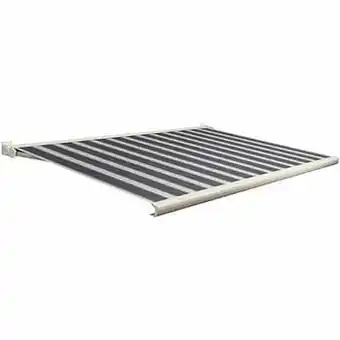 Brico Domasol zonnetent elektrisch ’Factor 20-C’ blauw/wit smalle strepen 300 x 250 cm aanbieding