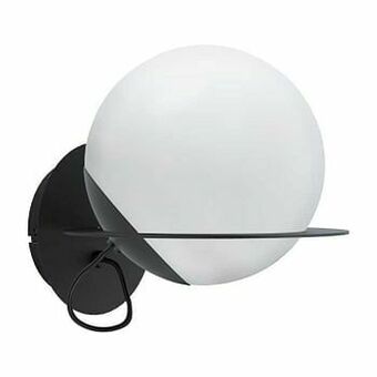 Zelfbouwmarkt Wandlamp E27 - Ø21,5cm - 60w - Zwart/opaal Mat aanbieding
