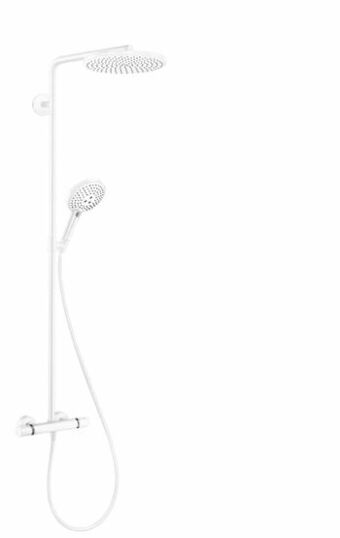 X2O Hansgrohe Raindance Select S 240 Powderrain regendoucheset thermostatisch Matt White aanbieding