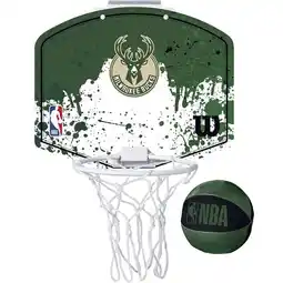 Decathlon Wilson NBA-mini Basketbalring van de Milwaukee Bucks aanbieding