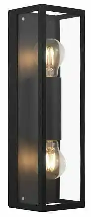 Brico EGLO wandverlichting Alamonte 2 zwart 2xE27 aanbieding