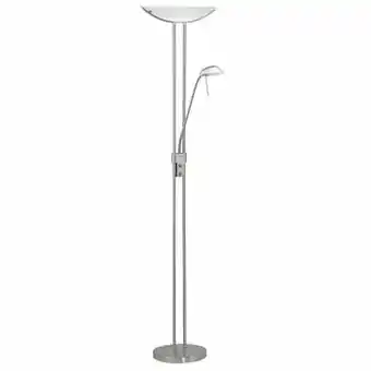 Leen Bakker EGLO vloerlamp Baya met leeslamp - nikkelmat - Leen Bakker aanbieding