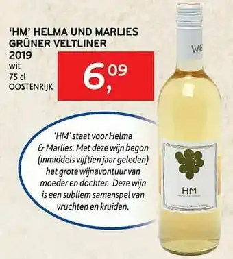 Alvo Hm helma und marlies grüner veltliner 2019 wit aanbieding