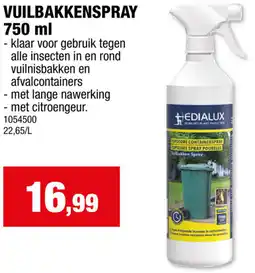 Hubo Vuilbakkenspray aanbieding