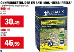 Hubo Onkruidbestrijder en anti-mos herbi press aanbieding