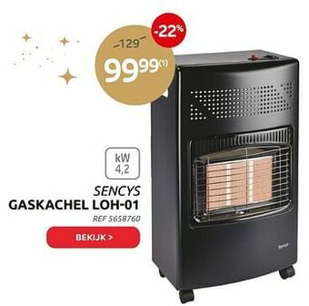 Brico Sencys gaskachel loh-01 aanbieding