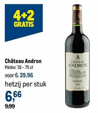 Makro Château andron médoc `18 aanbieding