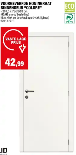 Hubo Voorgeverfde honingraat binnendeur colore aanbieding