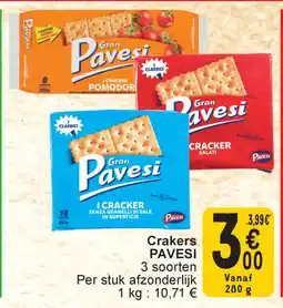 Cora Crakers Pavesi aanbieding
