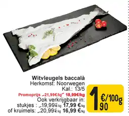 Cora Witvleugels baccalà aanbieding