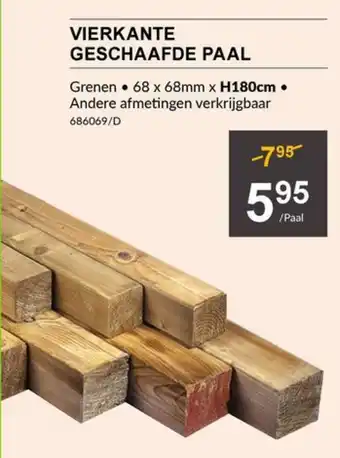 HandyHome Vierkante geschaafde paal aanbieding