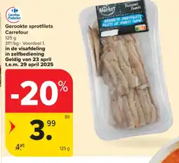 Carrefour Market Gerookte sprotfilets Carrefour aanbieding