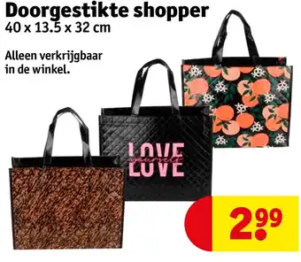 Kruidvat Doorgestikte shopper aanbieding