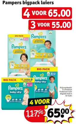 Kruidvat Pampers bigpack luiers aanbieding