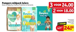 Kruidvat Pampers midpack luiers aanbieding