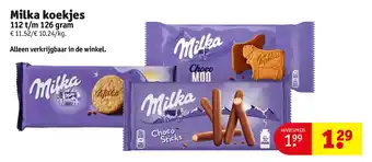 Kruidvat Milka koekjes aanbieding