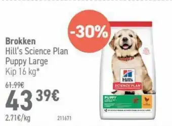 Tom&Co Brokken Hill's Science Plan Puppy Large aanbieding