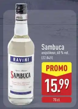 ALDI Ravini Sambuca aanbieding